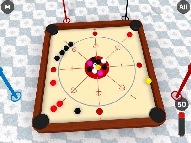 Carrom Pro Champion X Physics Simulation